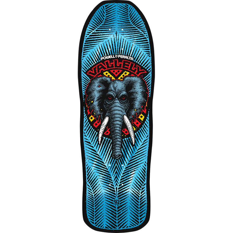 Powell Peralta 9.85" x 30" Mike Vallely Elephant Reissue Blue Foil Skateboard Deck