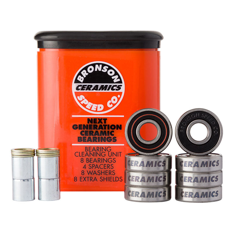 Bronson Speed Co. Ceramic Skateboard Bearings (8 Pack)