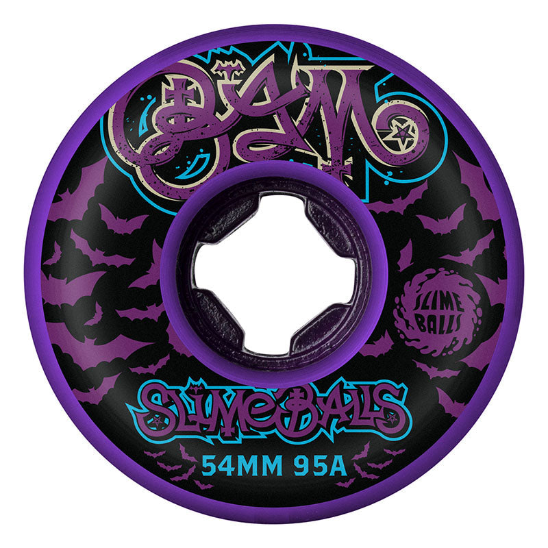 Slime Balls 54mm 95a Bam Margera Guest Purple Hardline Skateboard Wheels 4pk