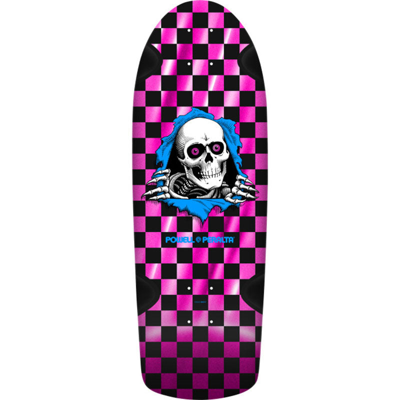 Powell Peralta 10" x 30" OG Ripper Checker Reissue Pink Foil Skateboard Deck
