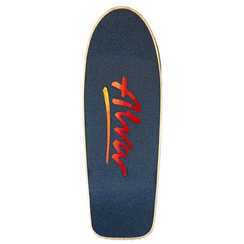 ALVA 10.5" x 30.5" OG Logo BLACK/SILVER RED Splatter Skateboard Deck