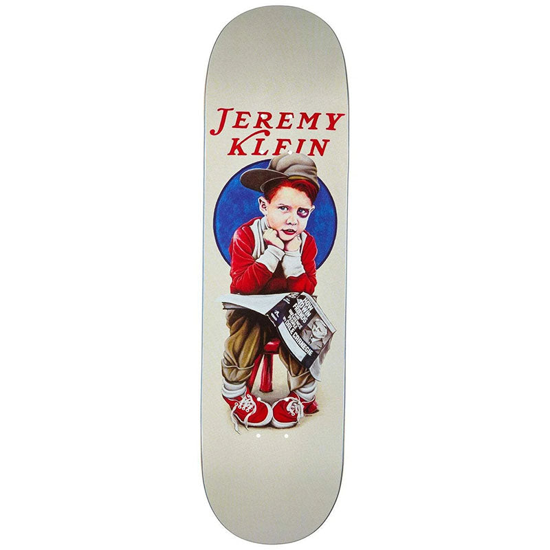 World Industries 8.5" x 32.2" Jeremy Klein Black Eye Kid EX7 Slick Reissue Skateboard Deck