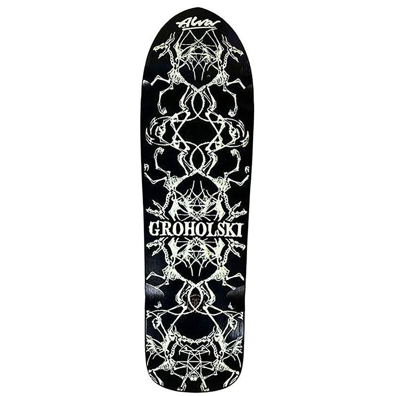 Alva 9.25" x 33.25" Black/White Groholski Guest Skateboard Deck (Warped)