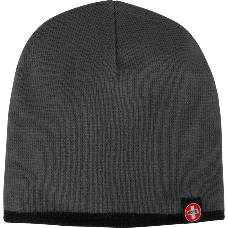 Bones Bearings Swiss Tag Knit Charcoal/Black Beanie