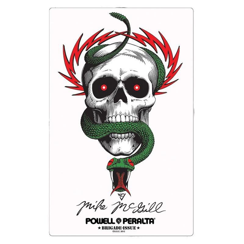 Bones Brigade® 6" x 3.375" McGill Skull & Snake Skateboard Sticker