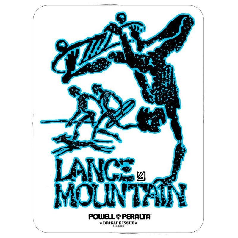 Bones Brigade® Mountain Future Primitive Blue Sticker 4.5" x 3.5"