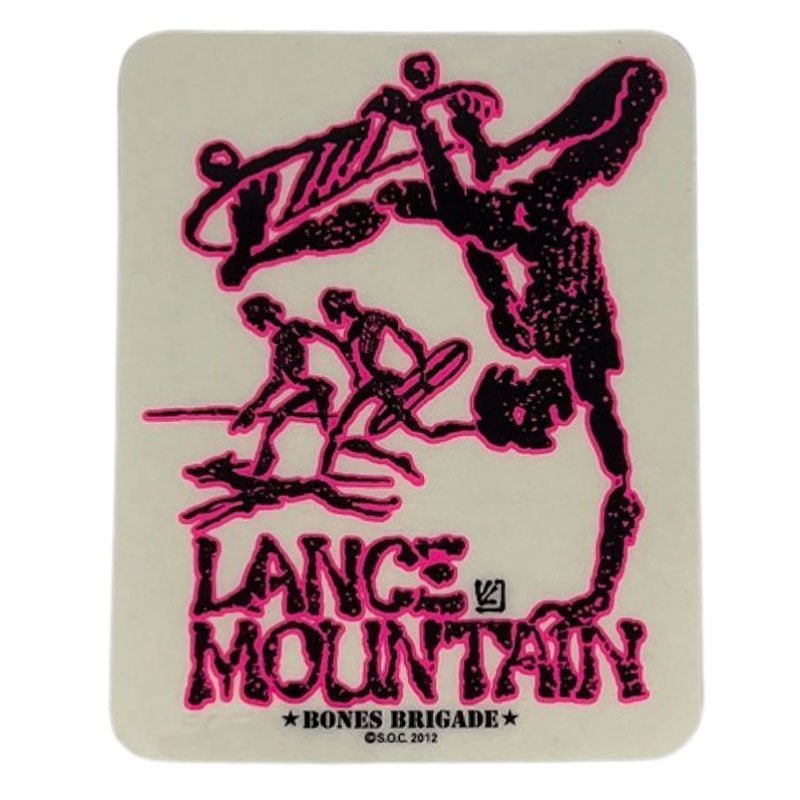 Bones Brigade® Mountain Future Primitive Pink Sticker 4.5" x 3.5"
