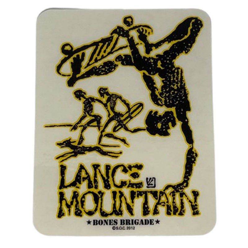 Bones Brigade® Mountain Future Primitive Yellow Sticker 4.5" x 3.5"