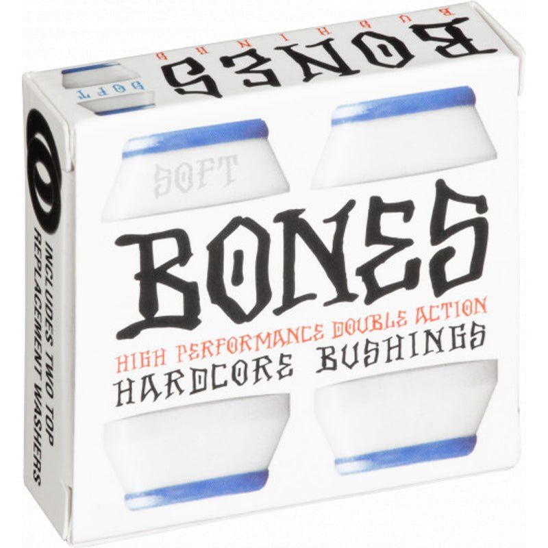 Bones (SOFT) Blue/White Skateboard Truck Bushing Set of 2