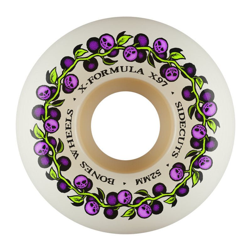 BONES WHEELS X-Formula 52mm 97A SKULL BERRIES V5 X-FORMULA Skateboard Wheels 4pk