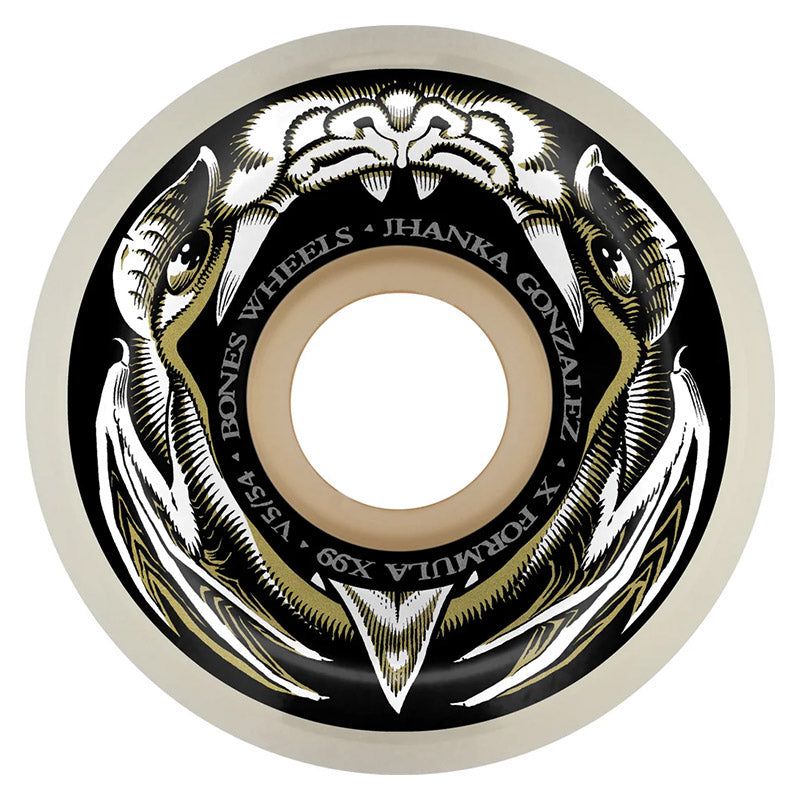 Bones X-Formula Jhanka Night Flight Side Cut V5 99A 54mm Skateboard Wheels 4pk