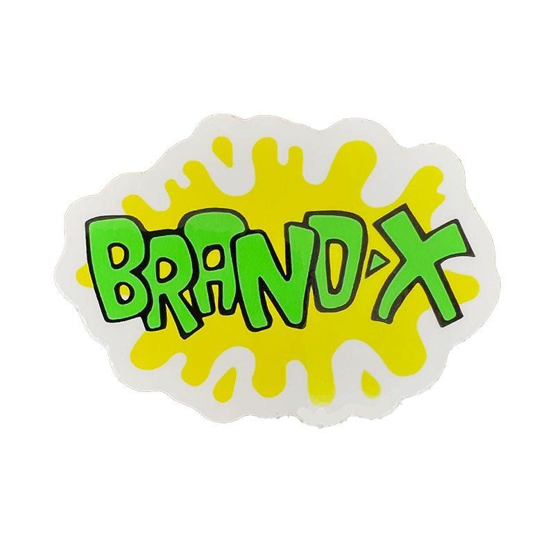 Brand-X-Toxic 3" x 2" Green/Yellow/White Sticker