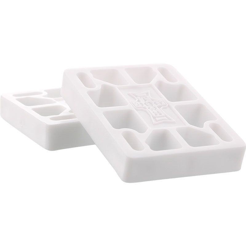 Dogtown 1/2"  WHITE Hard Riser Skateboard Pads 2pk