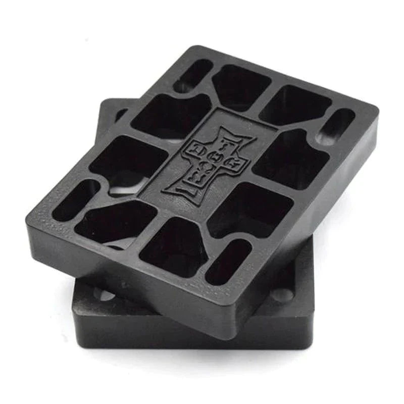 Dogtown 1/4" (BLACK) Hard Skateboards Riser Pads 2pk