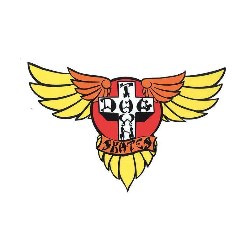 Dogtown 3" Wings 70s Yellow Sticker