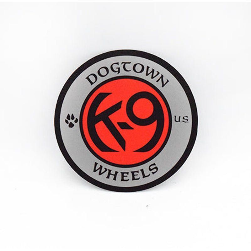 Dogtown K-9 Wheels Silver/Red 3" Sticker