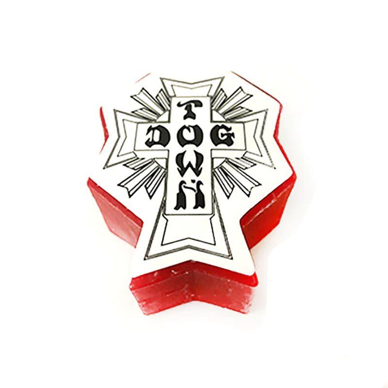 Dogtown Skateboards 3" Cross Logo Red Curb Wax