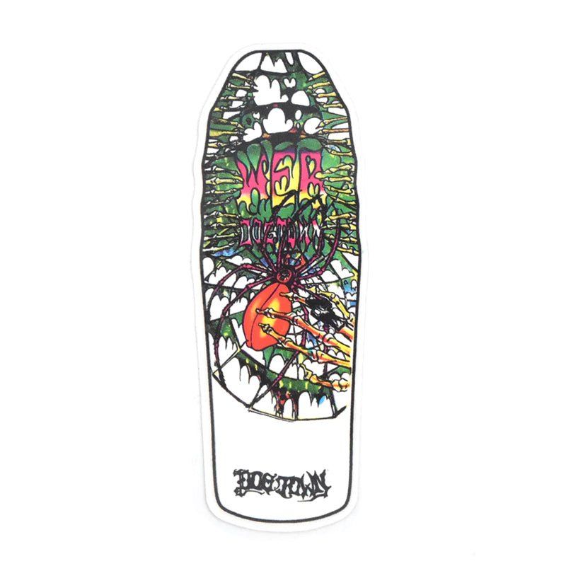 Dogtown Skateboards 4.5" White Web Sticker