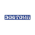 Dogtown Skateboards 4" Bar Logo Blue/White Sticker