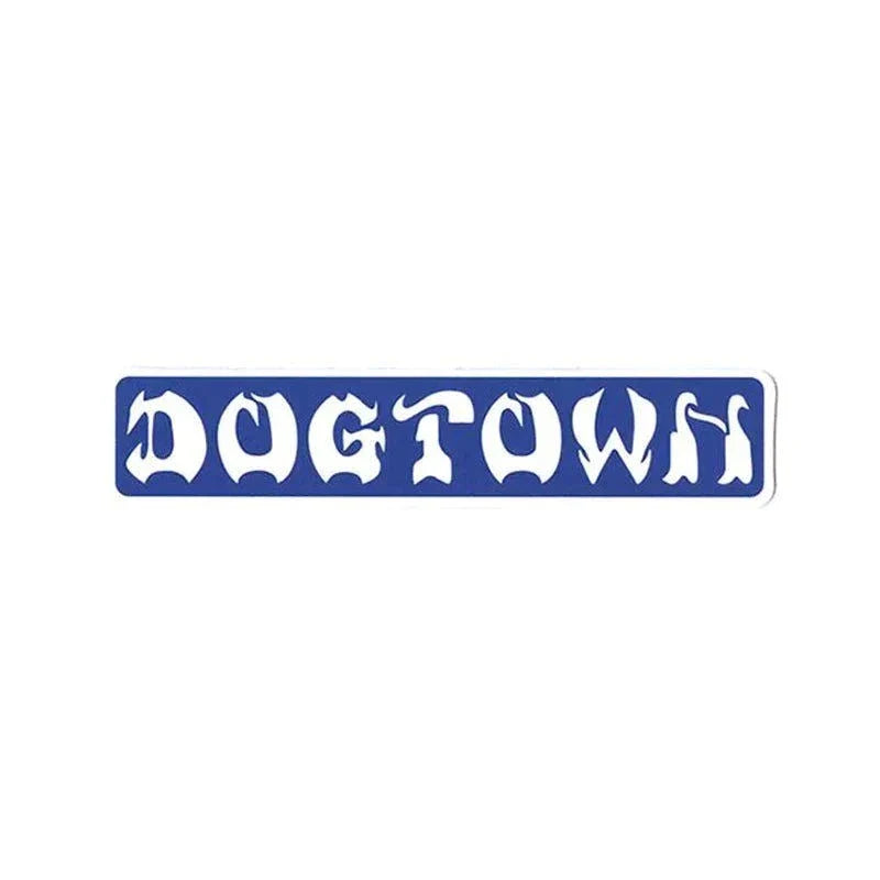 Dogtown Skateboards 4" Bar Logo Blue/White Sticker