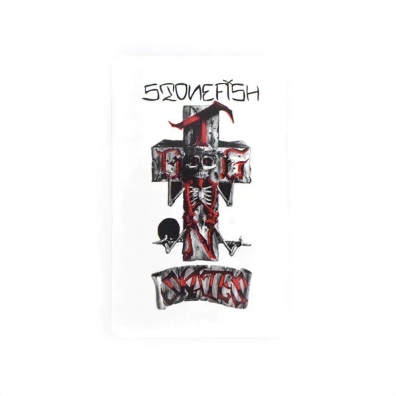 Dogtown Skateboards 4" Tall White/Red Stonefish Sticker