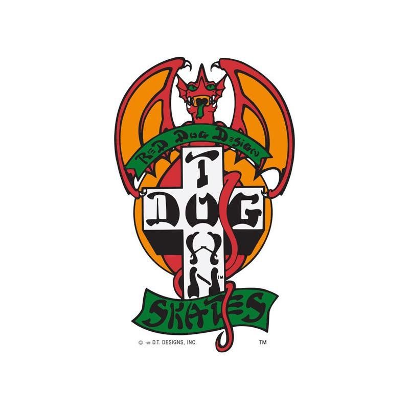 Dogtown Sticker Red Dog 2” Tall