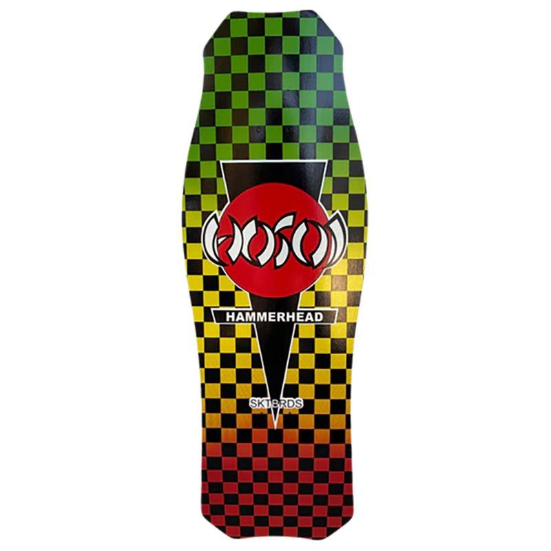 Hosoi 10.5" x 31" O.G. Hammerhead RASTA Checkerboard Skateboard Deck