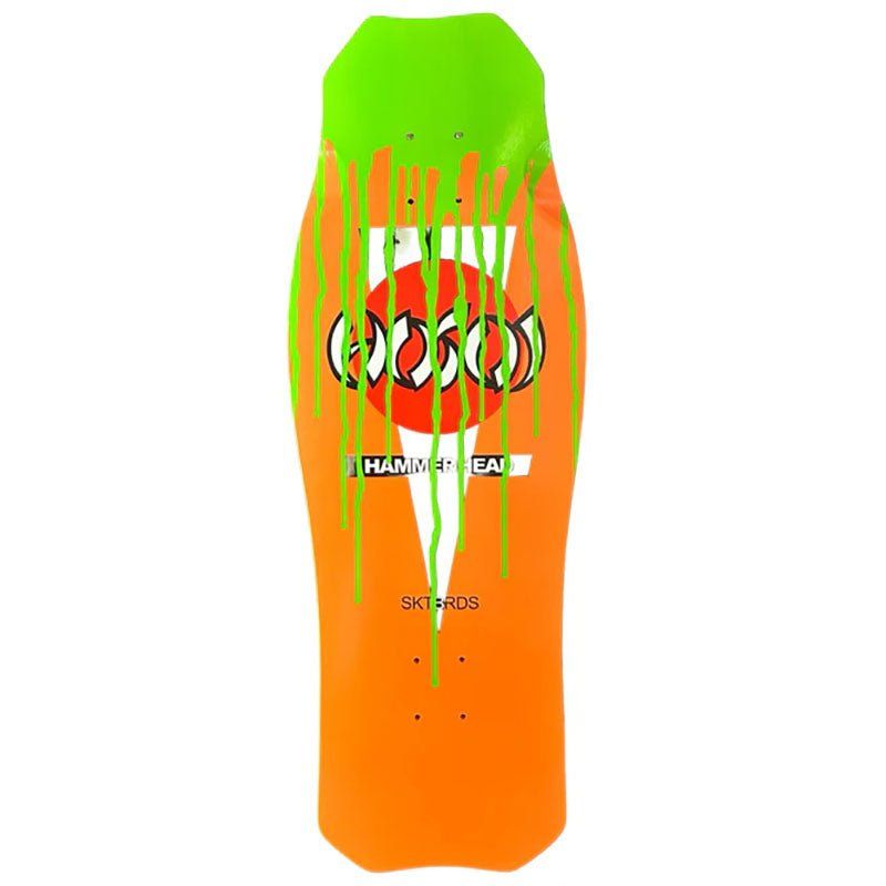 Hosoi 10.5"x 31" "Slimed" Halloween 2024 OG Hammerhead Orange Skateboard Deck