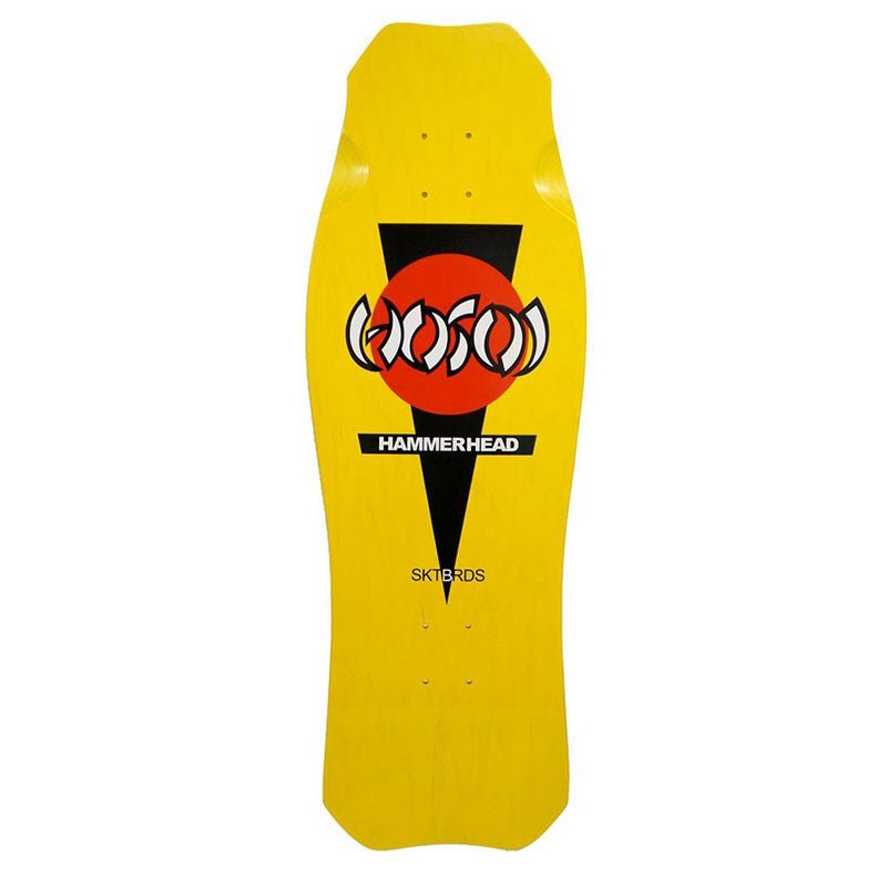 Hosoi 10.5" x 31" O.G. Hammerhead Yellow/Red Dip Skateboard Deck