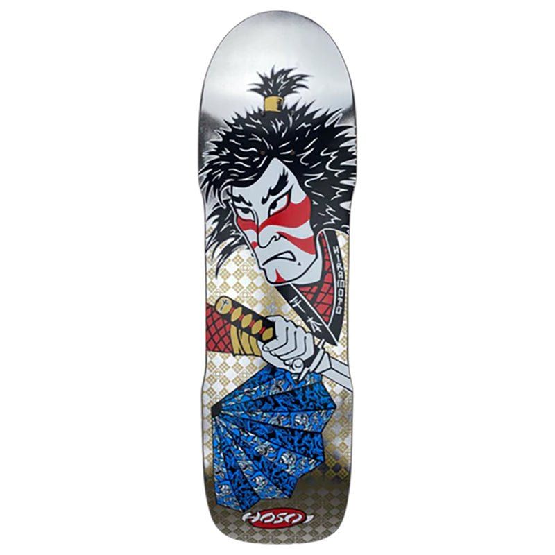 Hosoi 9" x 32.5" Lonny Hiramoto Samurai Silver Skateboard Deck