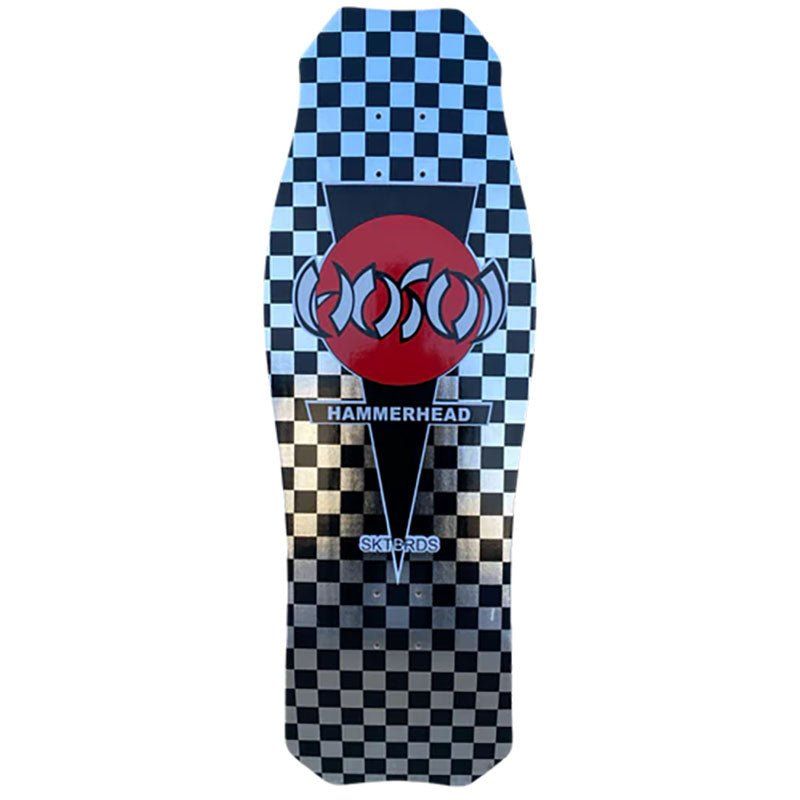 Hosoi Skateboards 10.5" x 31" O.G. Hammerhead Checkerboard Limited Colorway - Silver Foil Deck