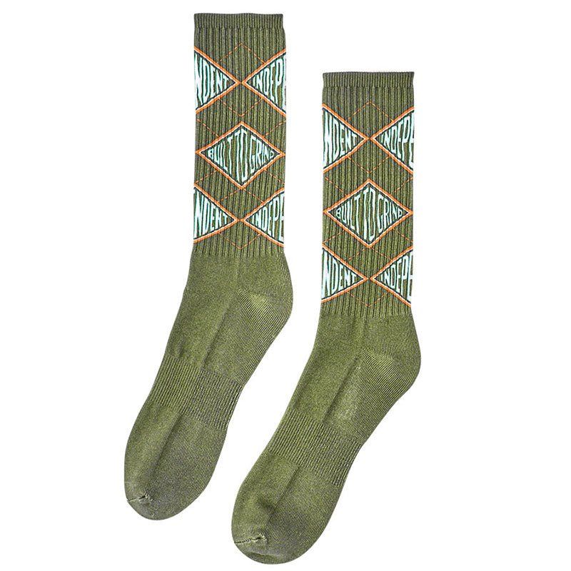 Independent Trucks BTG Pivot Mens Army Crew Socks 1pr