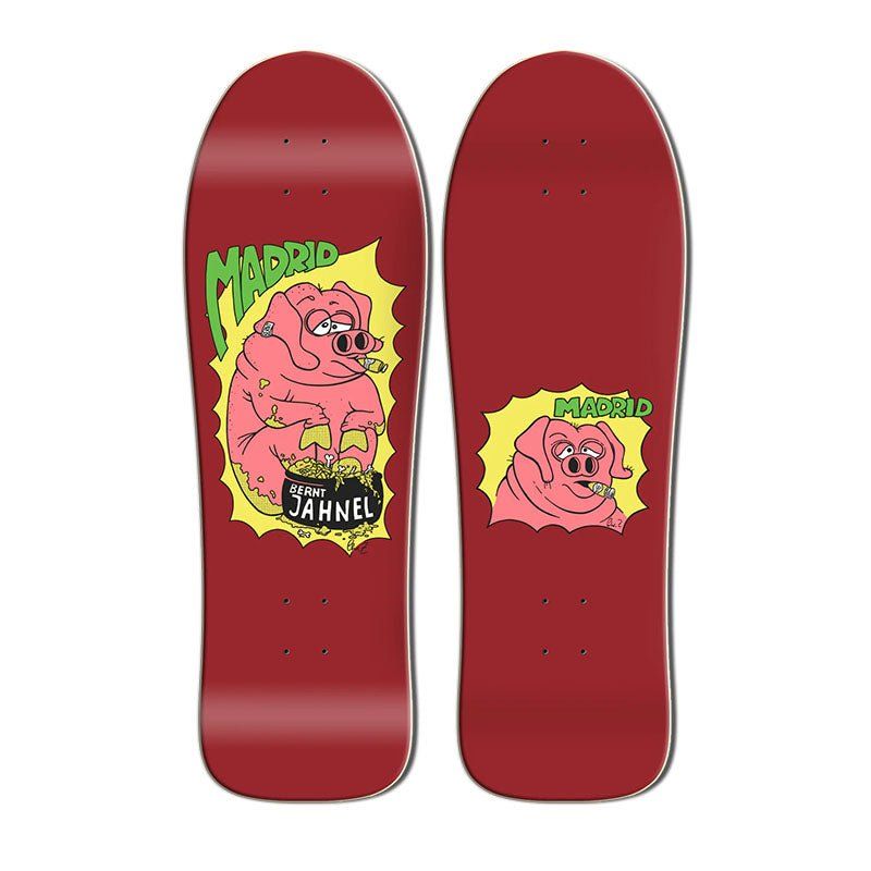 Madrid 10.125" x 31.5" Bernt Jahnel Pig (#17 of 50) Reissue Skateboard Deck