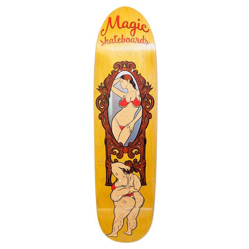 Magic Skateboards 8.5" x 32.5" Magic Mirror Yellow Stain Deck