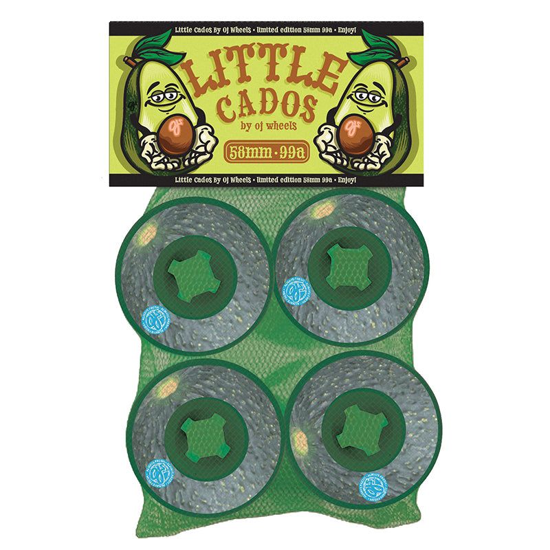OJ  58mm Avocado Lil Doodies Green 99a Skateboard Wheels 4pk