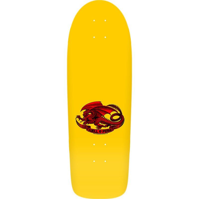 Powell Peralta 10" x 30" Skull & Nunchucks Bruce Lee Collab Yellow Skateboard Deck