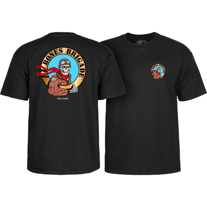 Powell Peralta Bones Brigade Pilot Black T-Shirt