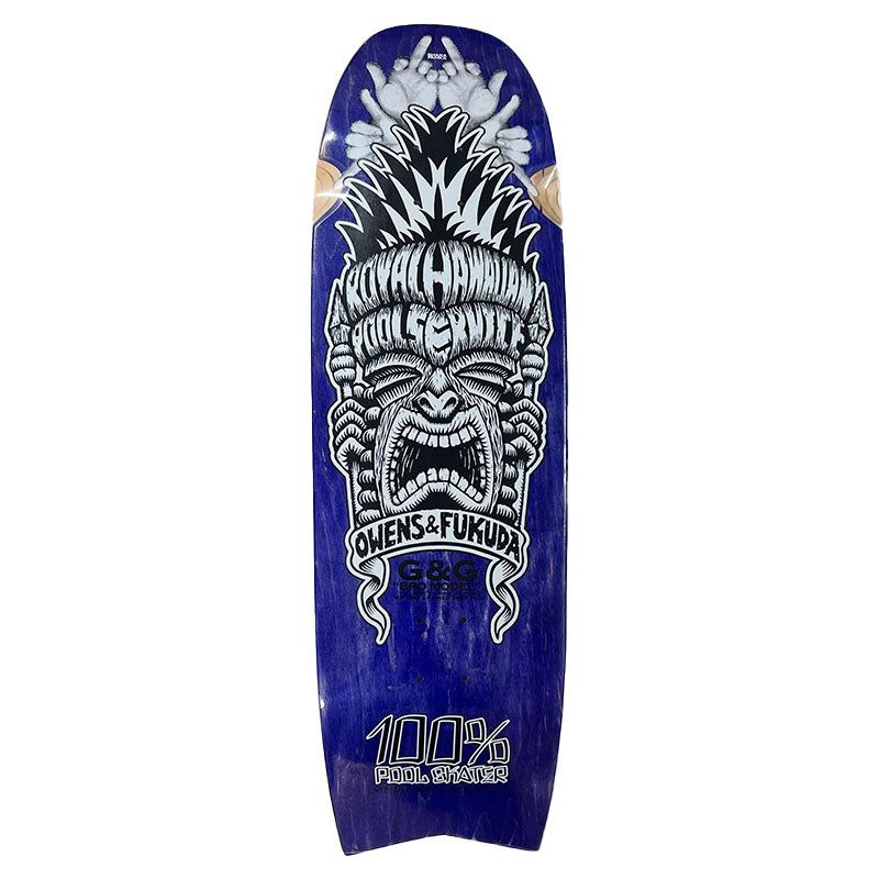 Royal Hawaiian Pool Service 9.5" x 32.25" BRO MODEL Blue Stain Skateboard Deck