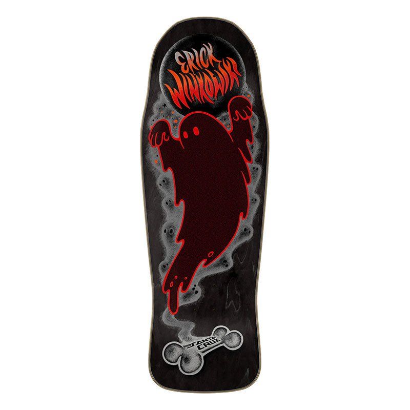Santa Cruz 10.34" x  30.54" Winkowski Ghost Black Shaped Skateboard Deck