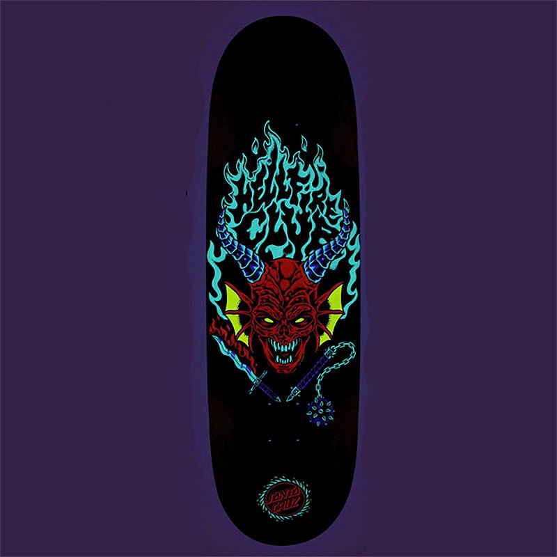 Santa Cruz 9" x 32" Stranger Things Hellfire Club Flames  Skateboard Deck