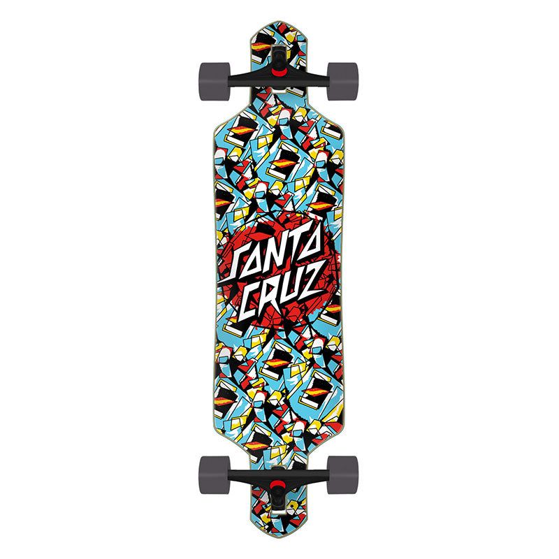 Santa Cruz Screaming Scratched Hand Dot 9.0" x 36" Drop Thru Cruiser Complete Longboard (Dylans Special)