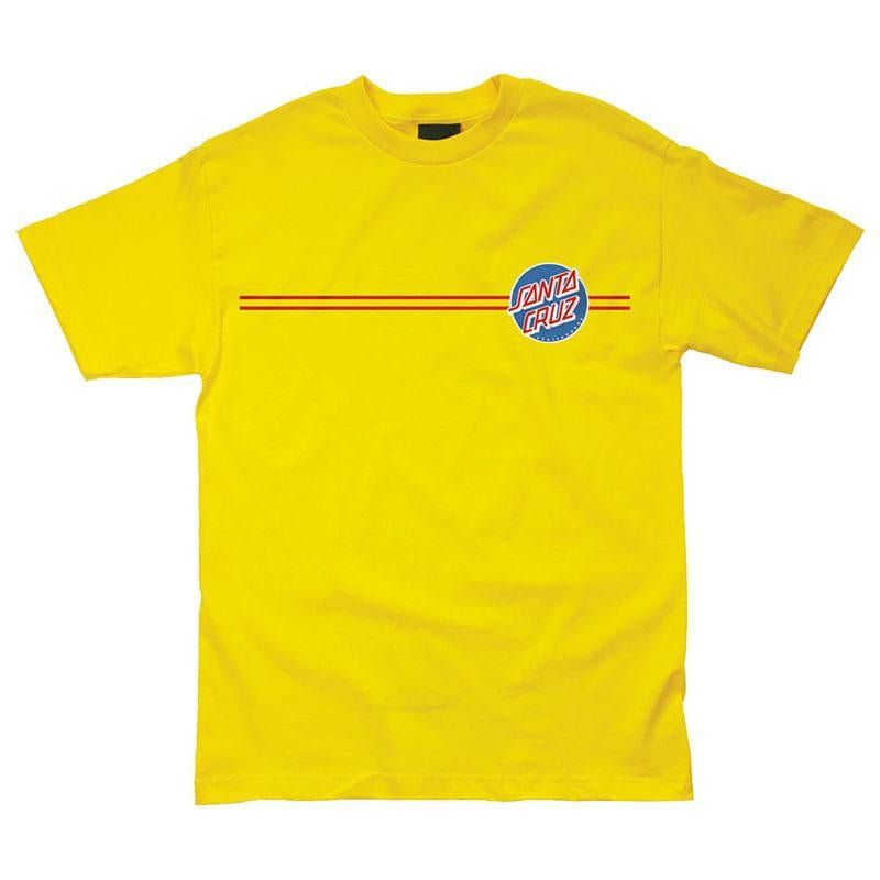 Santa Cruz Skateboards Dot Regular Short Sleeve Yellow Mens T-Shirts