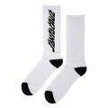 Santa Cruz Solid Flame Strip White Mens Socks 1pr