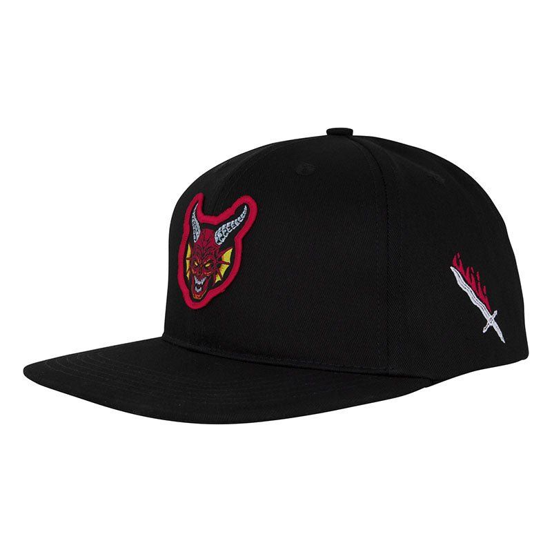 Santa Cruz X Stranger Things Hellfire Club Snapback Structured Hat Black OS Unisex