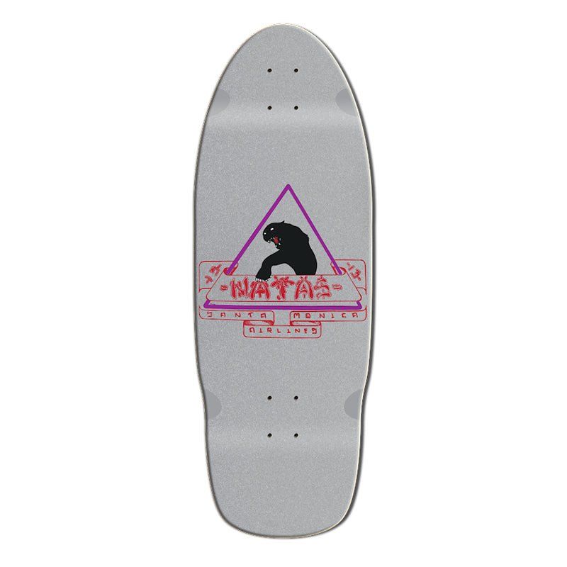 Santa Monica Airlines 10" x 29" Silver Natas (SMA) Skateboard Deck Series 02