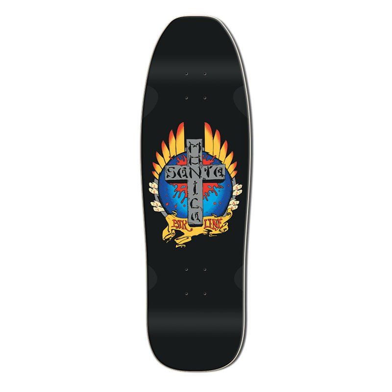 Santa Monica Airlines 9.5" x 31" Black Dip Stigmata (SMA) Skateboard Deck