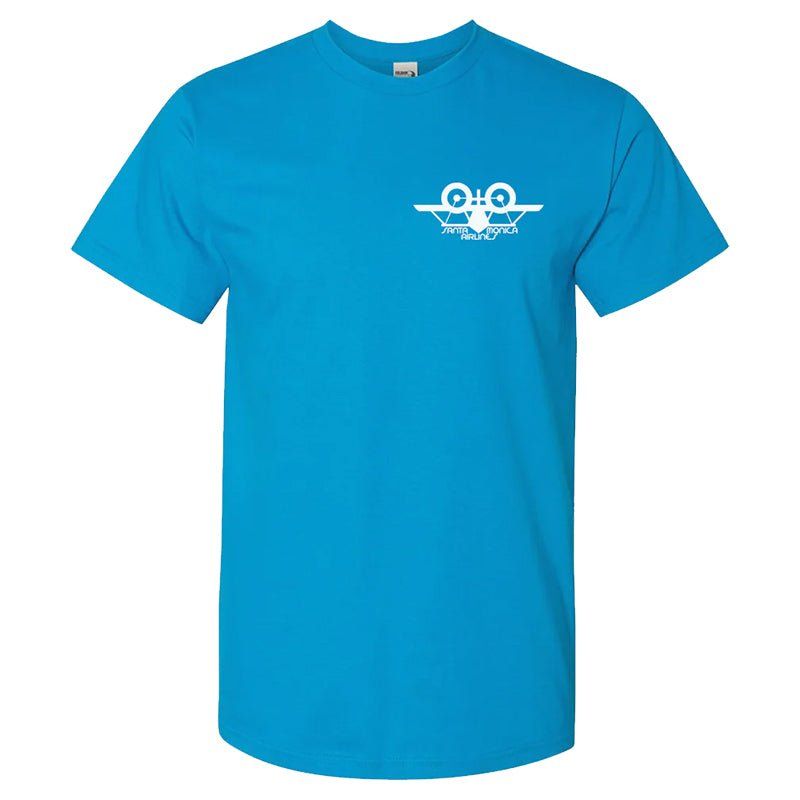 Santa Monica Airlines (SMA) HEART ATTACK Short Sleeve Teal T-Shirts