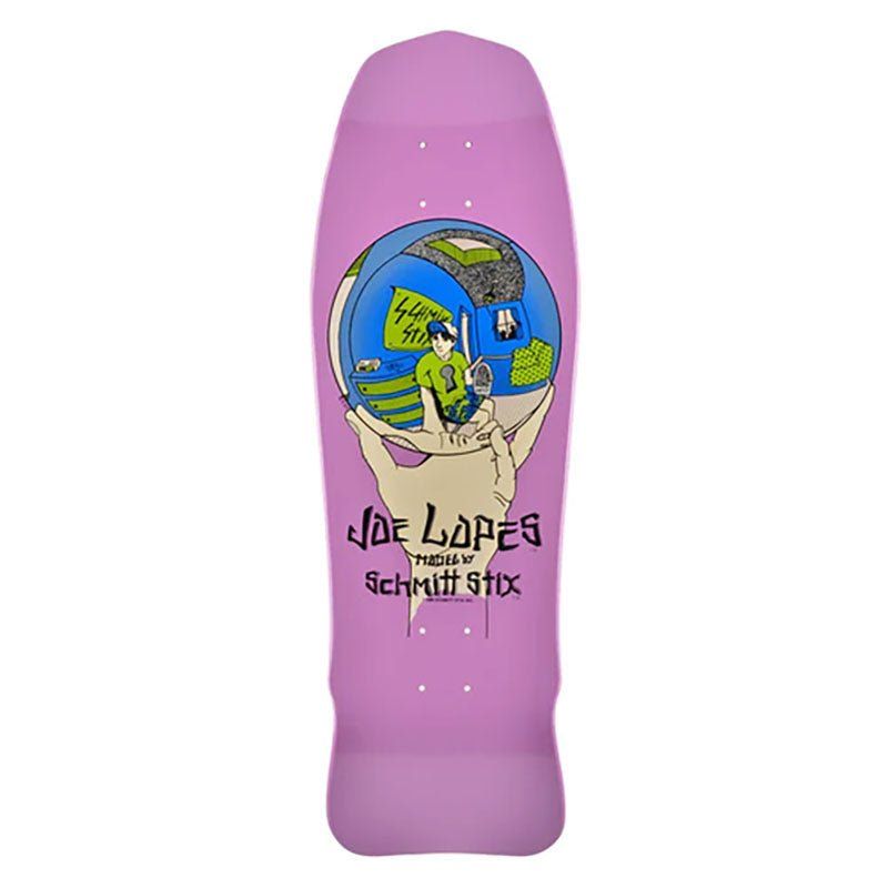 Schmitt Stix 10" x 30" Joe Lopes Crystal Ball Modern Concave PURPLE DIP Skateboard Deck