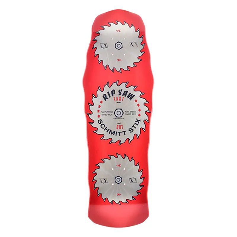 Schmitt Stix 10" x 30" Ripsaw Modern Concave RED DIP Skateboard Deck