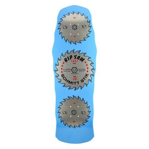 Schmitt Stix 10" x 30" Ripsaw Modern Concave TURQUOISE DIP Skateboard Deck